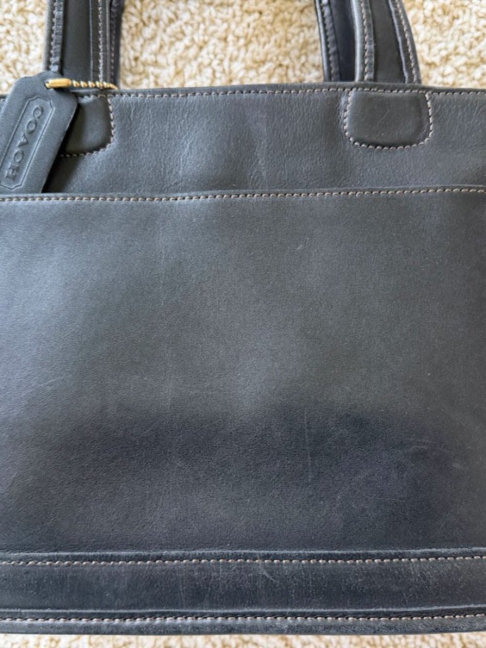 Vintage Black Leather Coach Bleecker Satchel - Picture 6 of 8